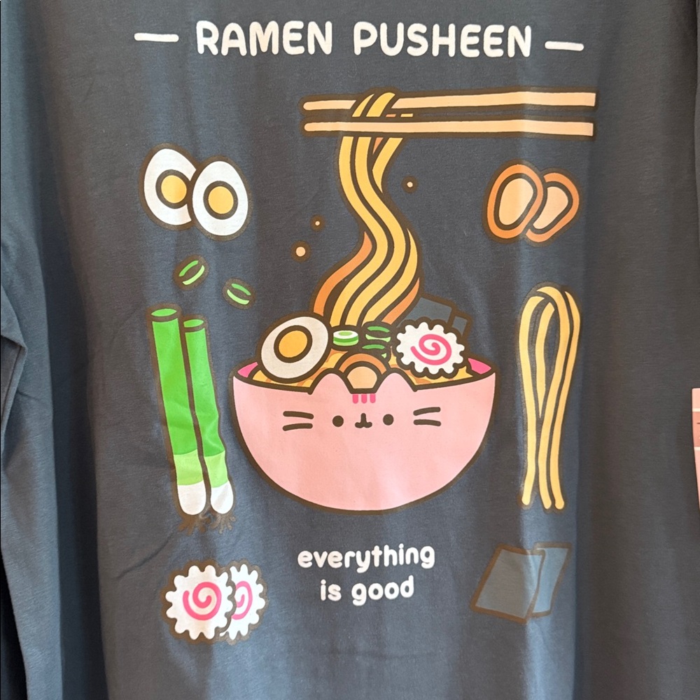 NWT🌟 PUSHEEN box exclusive🩶 Ramen PUSHEEN Long sleeved shirt. - Picture 2 of 8